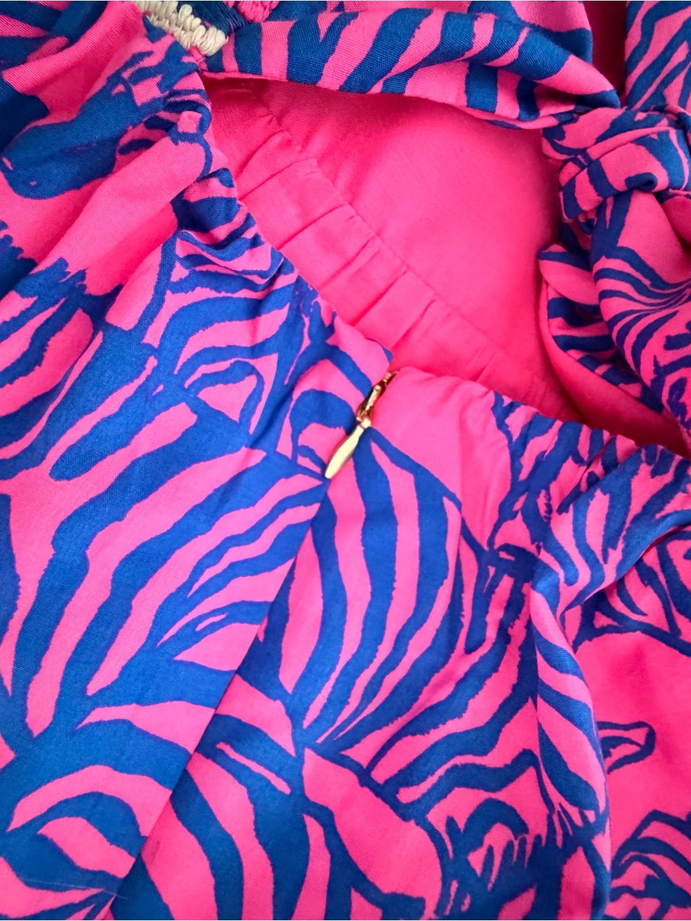 NWOT Lilly Pulitzer Hot Pink and Blue Printed Dress - Picture 7 of 10